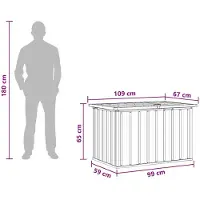 vidaXL Cassetta da giardino verde 109 x 67 x 65 cm