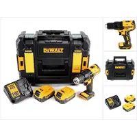 DeWalt Trapano avvitatore a batteria DCD 777 M2 18 V 65 Nm + 2 batterie da 4,0 Ah + caricabatterie nella valigetta porta attrezzi TSTAK II