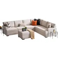 AEA L-Form Ecksofa in Elegantem Beige – Perfekt für Ihr Wohnzimmer