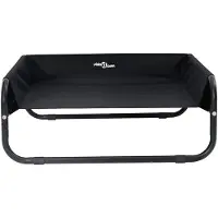 vidaXL Lettino per cani Nero 75 x 75 x 30 cm Acciaio