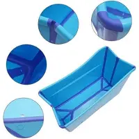 OEM Contenitore in plastica per giocattoli per bambini - Pieghevole - Portatile - Extra grande - 87 x 46 x 56,5 cm - Blu