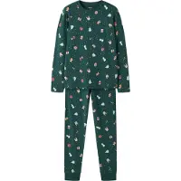 Name it Pigiama 'NKNVismas' menta / verde scuro / mirtillo / bianco