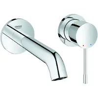 GROHE Essence, mitigeur lavabo 2 trous, saillie 183mm, montage mural, 29192001, 29192001