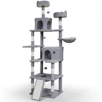 Merkloos Albero per gatti di dimensioni XXL, alto 215 cm, con diverse piattaforme