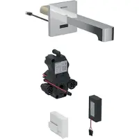 Geberit Robinetterie de lavabo Brenta, saillie 170mm, avec mitigeur, alimentation par pile, pour boîtier de fonction encastré, 116.274.21.1, 116.274.21.1