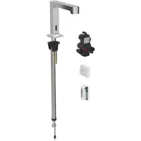 Geberit Robinetterie de lavabo Brenta, saillie 195mm, avec mitigeur, fonctionnement en générateur, pour boîtier de fonction encastré, 116.196.21.1, 116.196.21.1