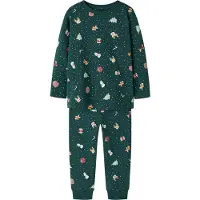 Name it Pigiama 'NMNVismas' verde scuro / arancione / rosso / bianco