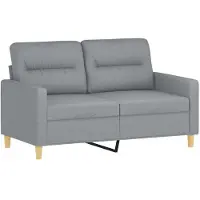 vidaXL Set divano 3 pezzi con cuscini in tessuto grigio chiaro