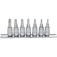 Ks Tools Set di bussole da 1/4", 7 pezzi, TB10-TB40 con foro frontale