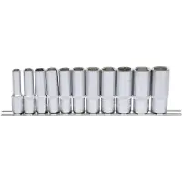 Ks Tools Set di bussole esagonali 3/8" lunghe 11 pezzi 8-19 mm - 911.0611