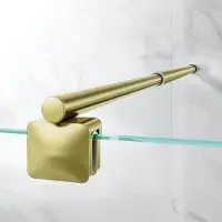Merkloos Supporto telescopico per docce con sistema di fissaggio rinforzato per il vetro