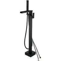 Merkloos Miscelatore per vasca da bagno freestanding, con doccetta manuale e design a cascata