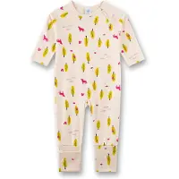Sanetta Tutina / body per bambino 'Waldtiere' beige / giallo / rosa