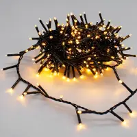 Spetebo Luci natalizie oro soft 5m per esterni con timer - 220 LED - Illuminazione decorativa da giardino dimmerabile con spina di rete
