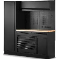 HBM sistema modulare per officina 6 pezzi, nero