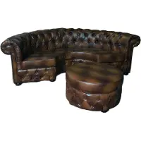 AEA Rundsofa Sofa Couch Polster Rund Eck Chesterfield Sitz Ecksofa Eck Garnitur