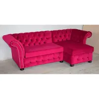 Xl Moebel Gmbh Design Chesterfield Ecksofa Eckcouch Couch Rosa Textil Sofa Couchen Sofas Stoff
