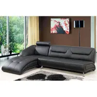 AEA Divano angolare imbottito, set divano in pelle, modello 1048