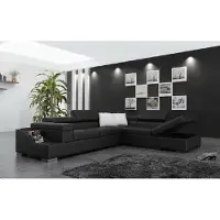 AEA Divano angolare imbottito, set divano, pelle, stile Danzica