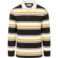 Gant Rugger Polo Multirighe Marrone/Giallo Marrone Giallo Bianco taglia