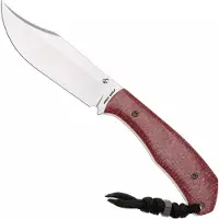 Jack Wolf Knives Jack Wolf BORDE-01-VIB-JUT-B Bordertown Bowie Vibe Jute Bordeaux, coltello fisso