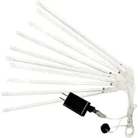 Mormark Luci LED a cascata, luci LED a caduta di neve, lampade decorative, decorazione natalizia, luci natalizie - bianco - LIGHTFALL