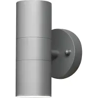 Konstsmide Modena Up&Down Applique Up & Down in alluminio verniciato grigio con vetro trasparente