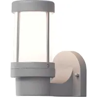 Konstsmide Applique Siena in alluminio laccato grigio con vetro opalino