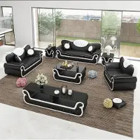 AEA Komplett Set Sofagarnitur 7tlg. Sitz Sideboard Design Wohnzimmer Gruppe Garnitur
