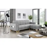 AEA Design Ecksofa L-Form Sofa Couch Polster Schlafsofa Textil Bettfunktion Schlaf