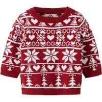 Name it Pullover 'NBNRismas' rosso / bianco