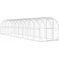 Syfax Alloggio per polli, modello Silber, dimensioni 1000 x 200 x 200 cm, realizzato in acciaio zincato