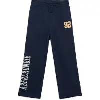 Abercrombie & Fitch Pantaloni navy / arancione chiaro / bianco