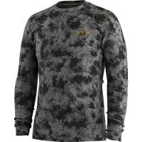 Smartwool - Maglia termica in lana merino - M Classic Thermal Merino Base Layer Crew Boxed Black Tie Dye/Honey Gold - Taglia 38-41 - Grigio