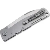 Böker Atlas Backlock Droppoint Coltelli (Klinge 7,1 cm, grigio)