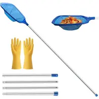 Merkloos Retino per piscina a maglia fine - Telescopico - Stabile - Realizzato in plastica di alta qualità - Nylon resistente - Facilmente smontabile - Skimmer per piscina