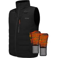 Lenz - Gilet senza maniche con pads riscaldanti - Heat Vest 3.0 + Pair Of Heat Pads Black - Taglia XL - Nero
