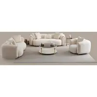 AEA Divano componibile 3+3+1, set di divani imbottiti, design moderno, lusso