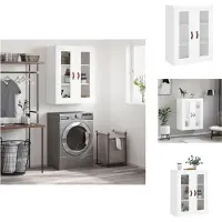 vidaXL Armadio a muro bianco 69,5x34x90 cm