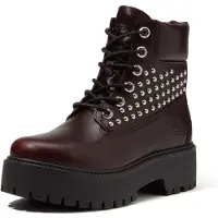 Timberland Stivaletto stringato borgogna / argento