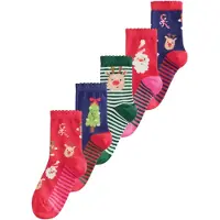 Next Calzino 'Rich Christmas Character' navy / verde scuro / rosso / bianco