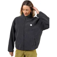 Oxbow Women's Warpedflo Sherpa Fleece Giacca in pile Donna (M, nero/grigio)