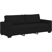 vidaXL Set divano 2 pezzi con cuscini in tessuto nero