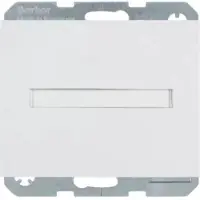 Hager Berker 47527109 Presa SCHUKO con coperchio ribaltabile e campo di etichettatura, bianco polare, lucido Berke
