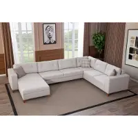 AEA Stilvolles Wohnzimmer U-Form Sofa Designer Ecksofa Luxus Edle Couchen