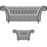 AEA Divano Chesterfield completo poltrona mobili imbottiti divano a tre posti