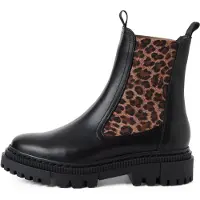 Tamaris Boots chelsea marrone / broccato / nero
