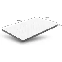 StarTech.com Materassi - Materasso in schiuma - Grado di rigidità H3 (medio) - 7 zone - Altezza 7 cm - 120x200 cm - Colore: bianco