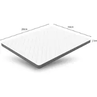 StarTech.com Materassi - Materasso in schiuma - Durezza media (H3) - 7 zone sagomate - Altezza 7 cm - 160x200 cm - Colore: bianco