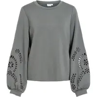 Vila Visandy Round Neck Felpa A Maniche Lunghe